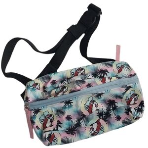 Bucee's Waist Belt Bag Fanny Pack Beach Palm Trees Beaver Pastel Theme Summer